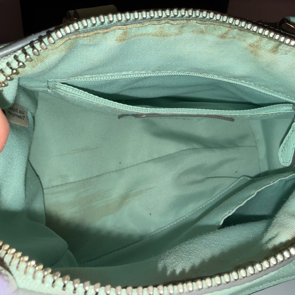 COACH Rowan Satchel Bag in Mint Green Genuine Leather - Picture 7 of 7